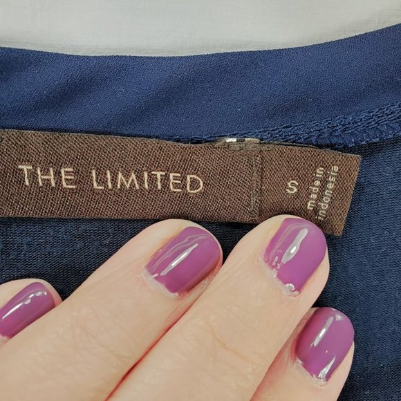 The Limited Navy Sequin Tank Top Small Layered - Picture 2 of 4